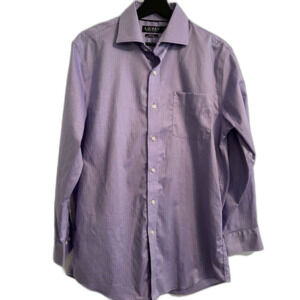 Ralph Lauren L Men's No Iron Purple Button Up Shirt Office Dressy Slim Fit ub1-1